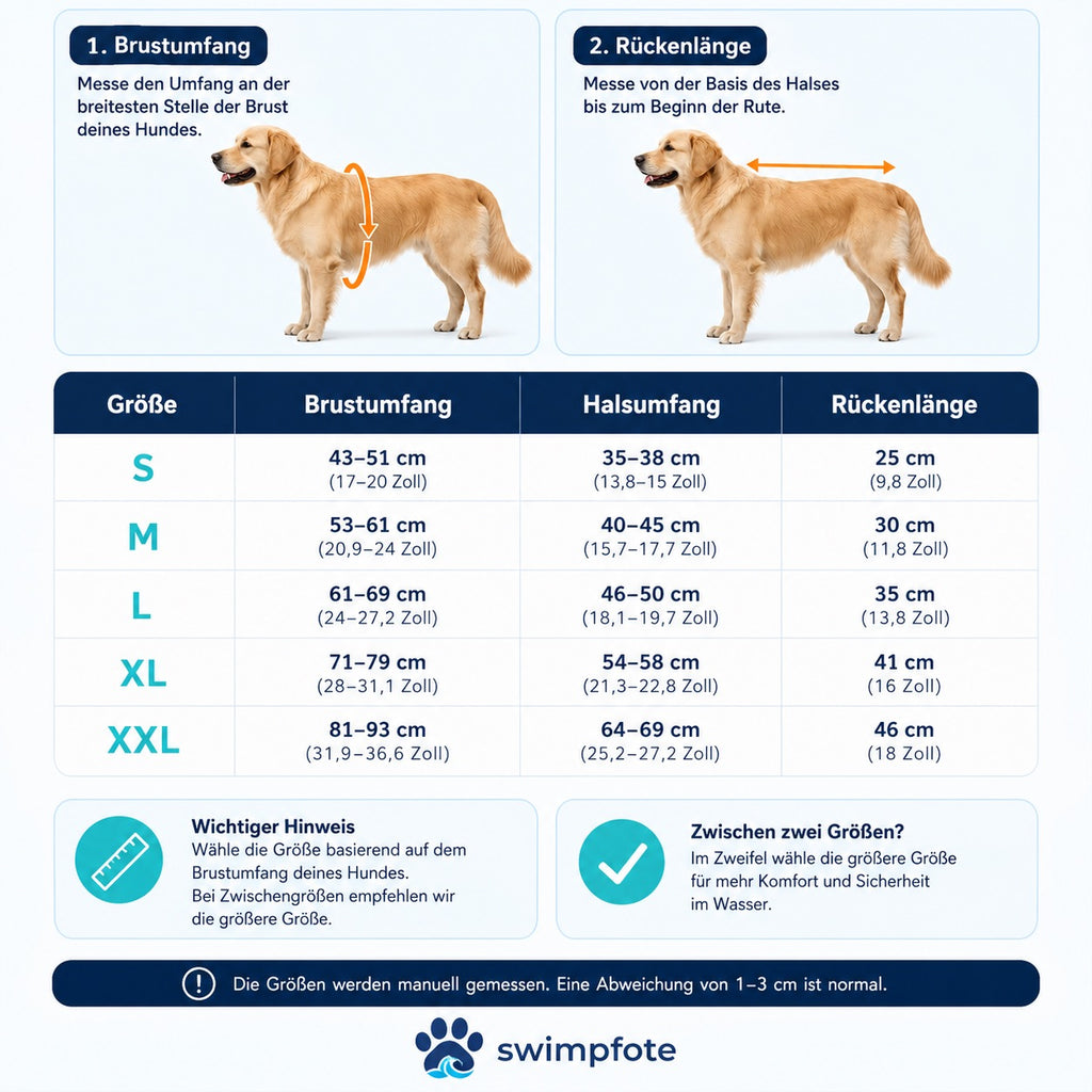 swimpfote Hundeschwimmweste mit Kinnstütze – Sicherheit & Auftrieb für deinen Hund